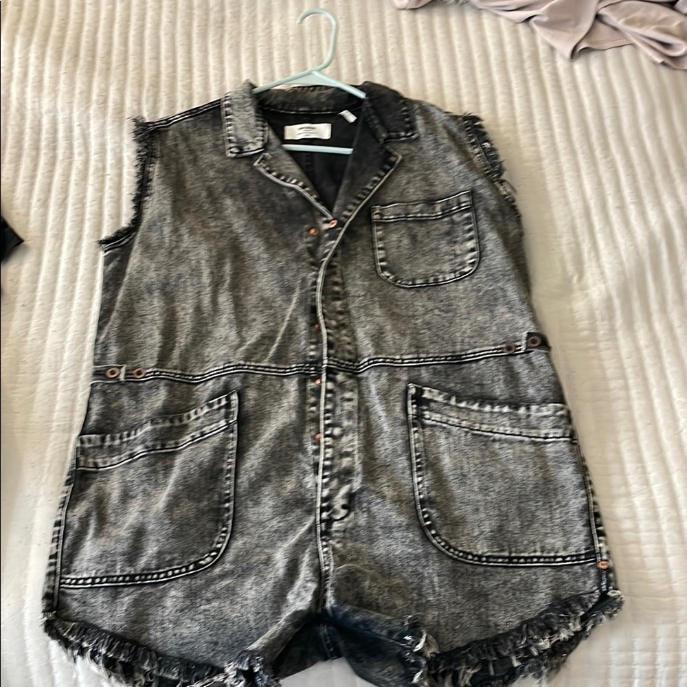 Stylish Black Denim Jumpsuit